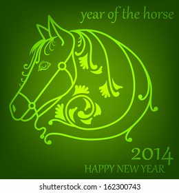 Draw of a horse background in eps10 vector format
