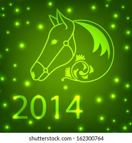 Draw of a horse background in eps10 vector format