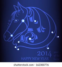 Draw of a horse background in eps10 vector format