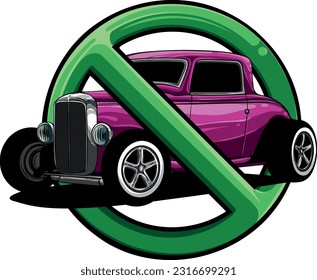 draw of hot rod car vector illustration design