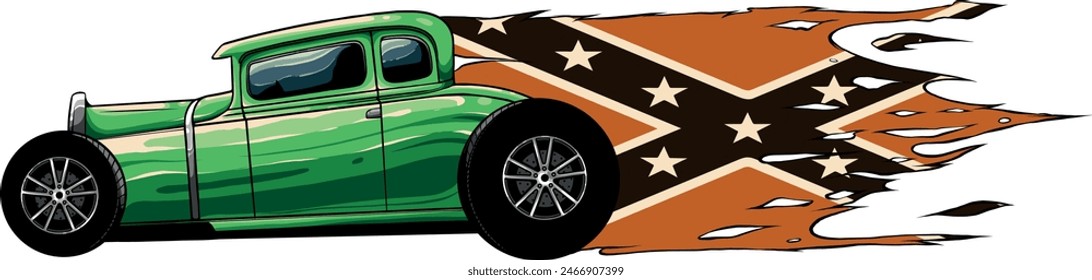 draw of hot rod car vector illustration design