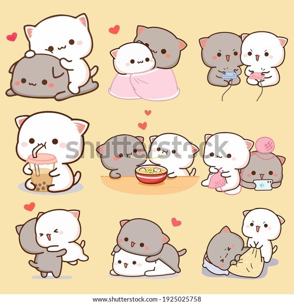 Draw Illustration Couple Love Cat Stock Vector Royalty Free 1925025758 Shutterstock 5391