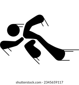 draw illustration of someone running in vector