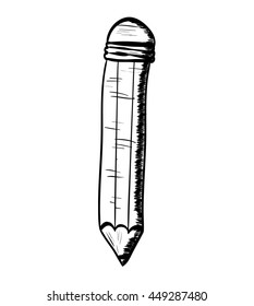 draw instrument concept represented by pencil icon. isolated and flat illustration 