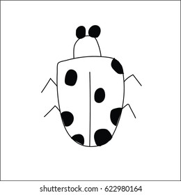 Draw a ladybug A vector