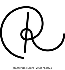 draw letters into initials and logos