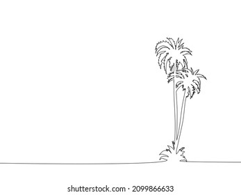 Hay cocoteros en la playa. concepto de vectores de naturaleza y turismo