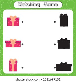 Draw a line from each object to its matching shadow, Education Shadow Matching Game for Preschool Children