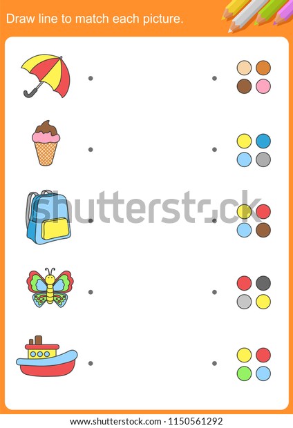 draw-line-match-each-picture-color-stock-vector-royalty-free-1150561292