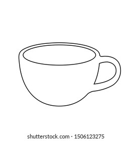 Draw lines forming a coffee cup.