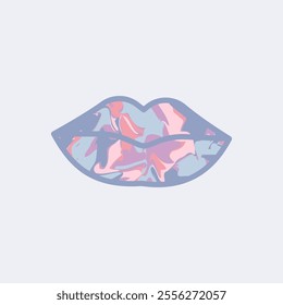 draw lips with mixed colors