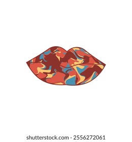 draw lips with mixed colors