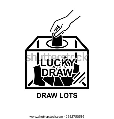 Draw Lots icon. Risk Taking Concept isolated on background vector illustration.