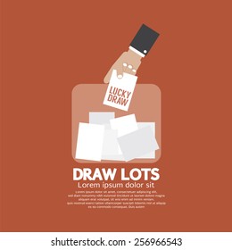 Draw Lots, Risk Taking Concept Vector Illustration