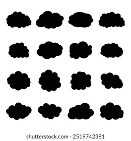 Draw many shapes of dark clouds