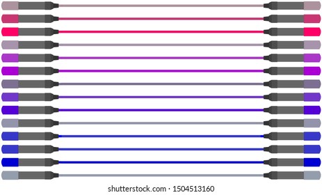 
Draw multiple lines intersecting using the magic pens. Isolated on white background. Abstract flat design vector illustration.