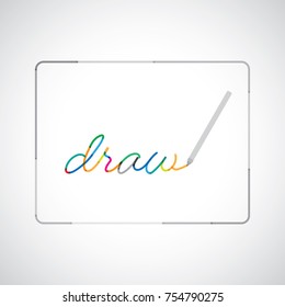 draw on tablet with stylus pen