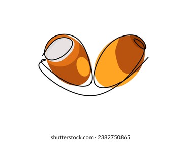 draw one continuous line of palm oil