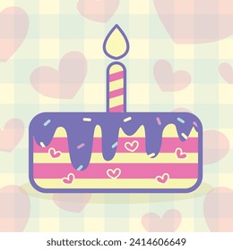 Dibujar un vector de pasteles de colores pastel, colorido, hermoso, bonito y delicioso.