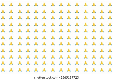 draw a pattern of apologetic hand emoticons