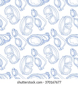 draw pattern with Diving mask and  Goggles