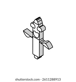 draw pen character isometric icon vector. draw pen character sign. isolated symbol illustration