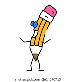 draw pen character line icon vector. draw pen character sign. isolated symbol illustration