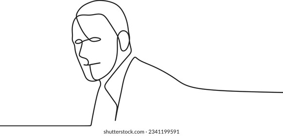 draw a person's face with one line