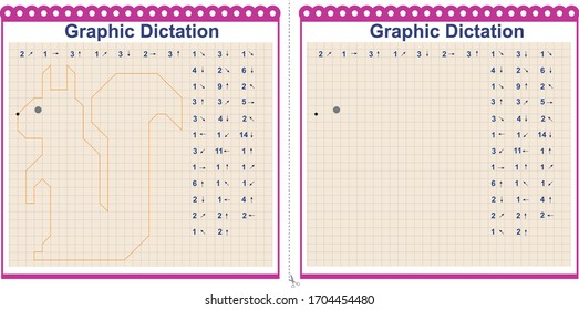 Draw a picture on the arrows. Cartoon graphic squirrel. Worksheet for children