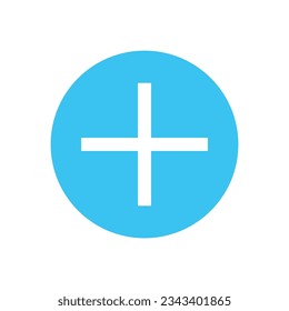 draw a plus icon in a blue circle