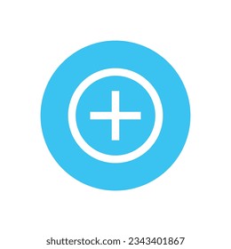 draw a plus icon in a blue circle