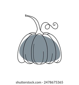 draw pumpkin ball line art for halloween