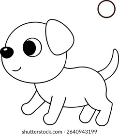 draw a puppy chasing a bee