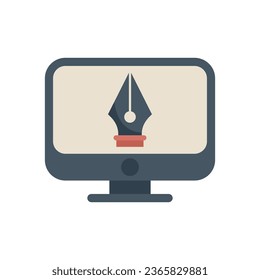 Draw redesign icon flat vector. Web ui. App content isolated