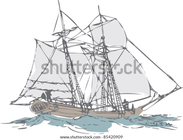 draw from a sail\
boat made by simple\
traces