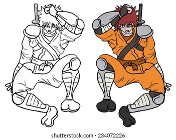 Draw samurai