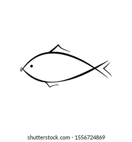 Draw of Sea fish icon