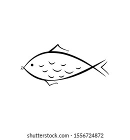 Draw of Sea fish icon