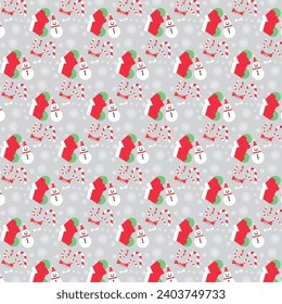 Draw seamless pattern for chrismast