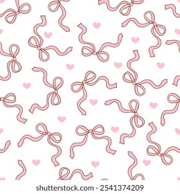 Dibujar coqueta de patrón sin fisuras con corazón Día de San Valentín Imprimible para tela Papel digital