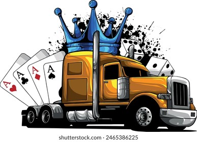 draw semi truck vehicle vector illustration design