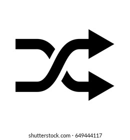   Draw Shuffle minimal style Icon vector Eps10