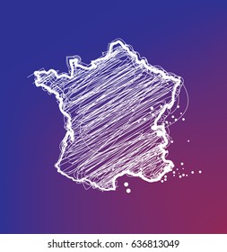 draw sketch french map