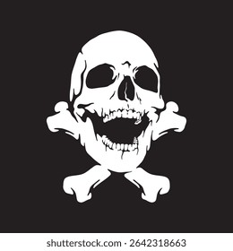 draw skull skeleton illustration for band t-shirt design