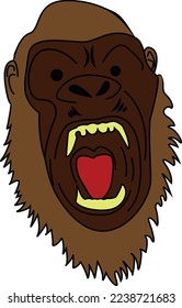 dibujar una cara extraña de kingkong