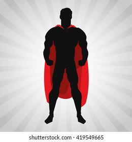 Draw of Superhero cartoon, vector illustration