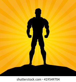 Draw of Superhero cartoon, vector illustration