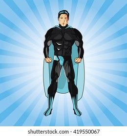 Draw of Superhero cartoon, vector illustration
