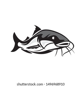 draw Swimming catfish art logo design inspiration