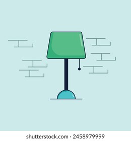 Draw Table Lamp. Art by Adobe illustrator.